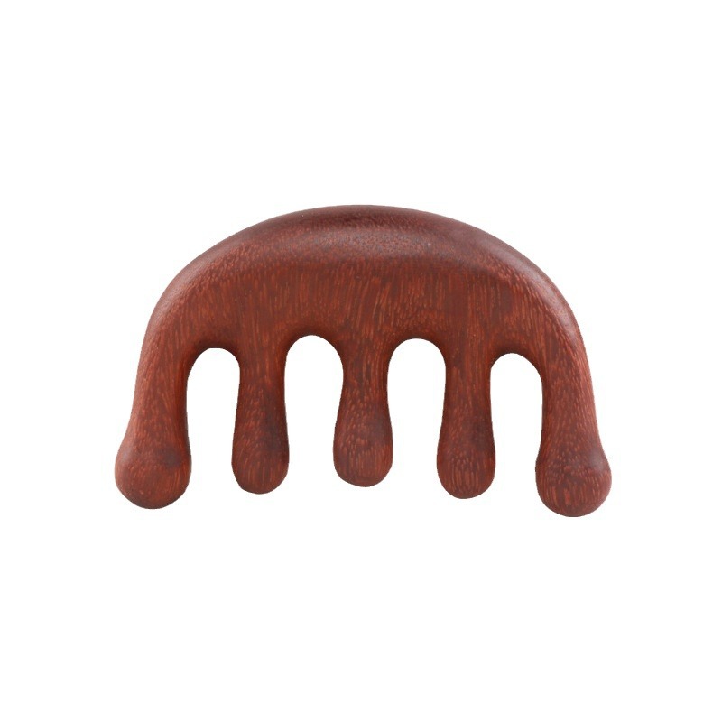 Fabricante peine de masaje peine de madera peine Meridian diente ancho sin dientes negro verde sándalo bola raspado cuero cabelludo masaje peine antiestático
