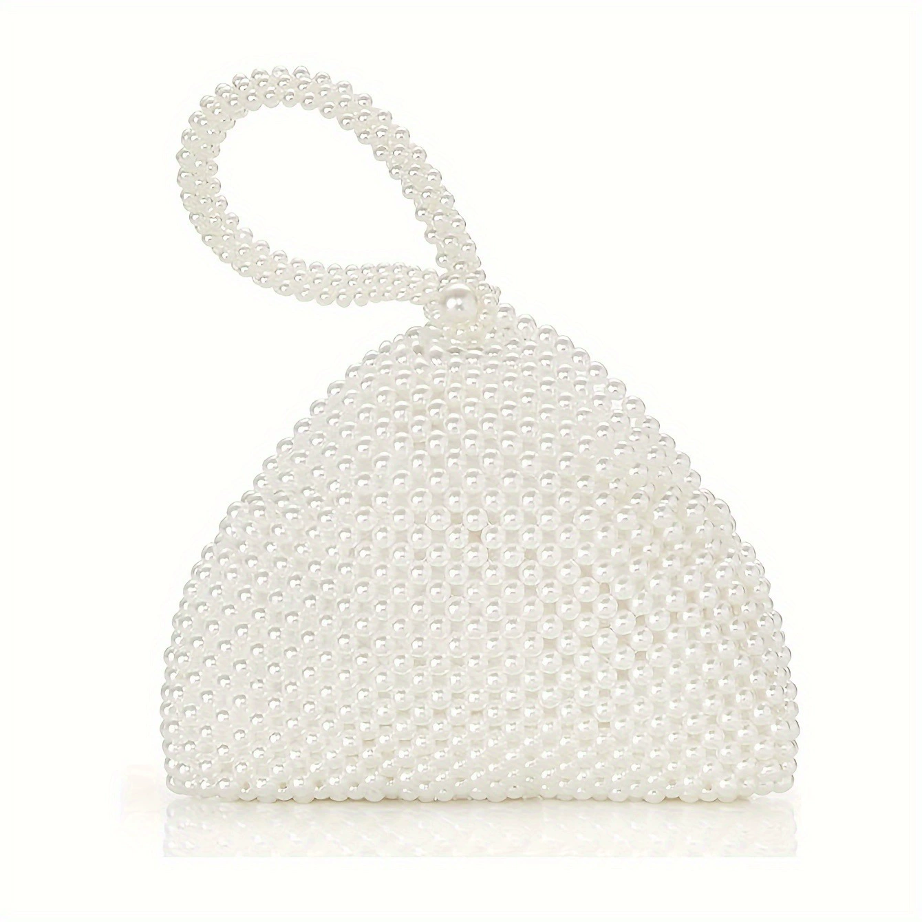 2025 Новый женский вечерний клатч с жемчугом для дропшиппинга, элегантная треугольная сумка