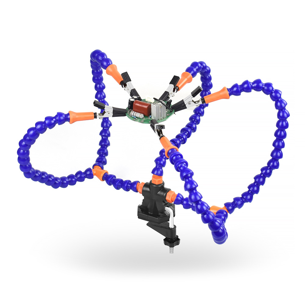 3 veces la interfaz USB lámpara de la lupa clip de escritorio PCB soporte de soldadura brazo auxiliar soldadura herramienta de tercera mano