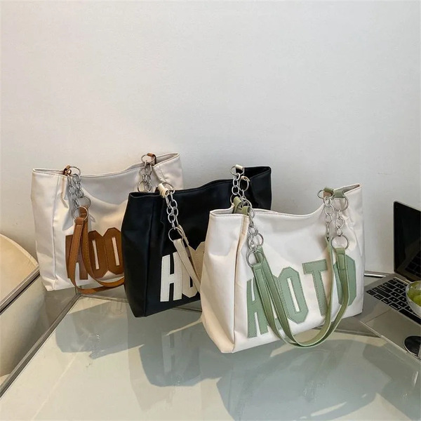 Capacious demi-season fashionable sophisticated one-shoulder bag