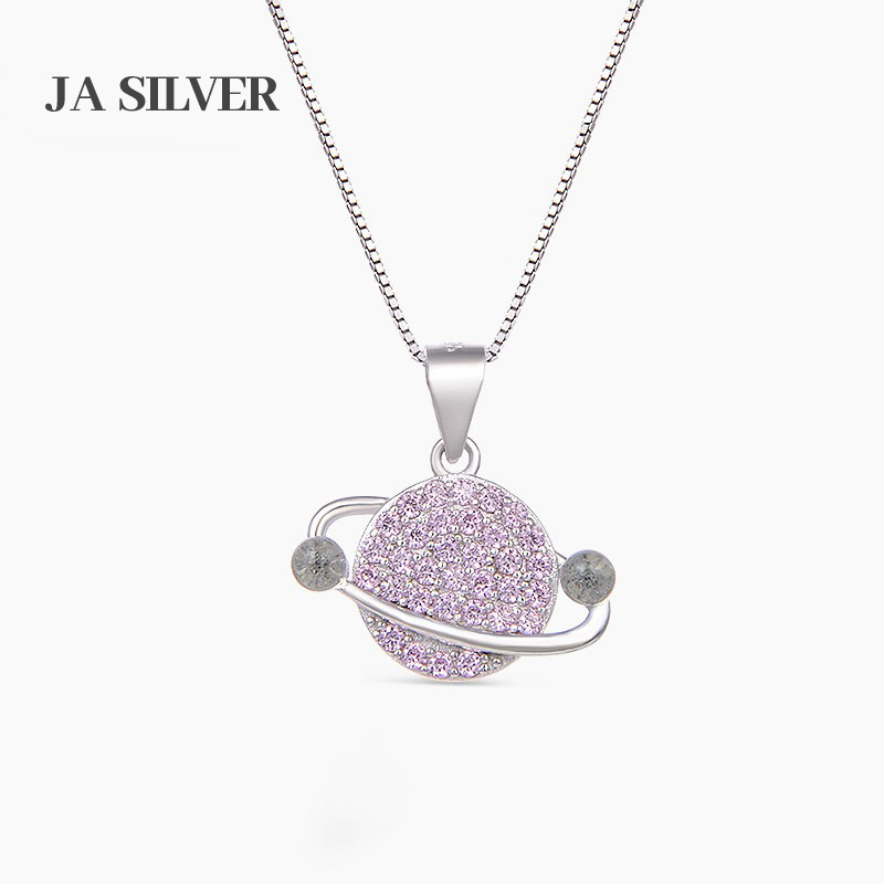 S925 plata esterlina Dream Planet colgante de moda ligera de lujo femenina estilo de diamantes personalidad universal colgante de nicho un cabello