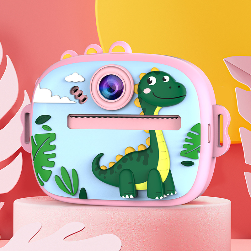 Nueva cámara de doble cámara linda de dibujos animados mini cámara Polaroid para niños