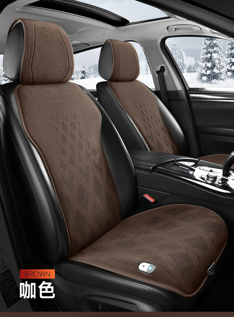 Car Heated Cushion Winter Car Warm Seat Fast Heating Electric Heating Plush Monolithic Cushion Cross-border Shipping