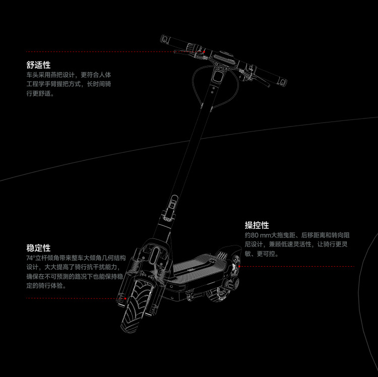 No.9 Scooter Max G3 Long-Range Foldable Shock-Absorbing Off-Road Two-Wheeled Mobility Vehicle