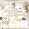 Disposable single three-piece set (Happy kitten printed style)