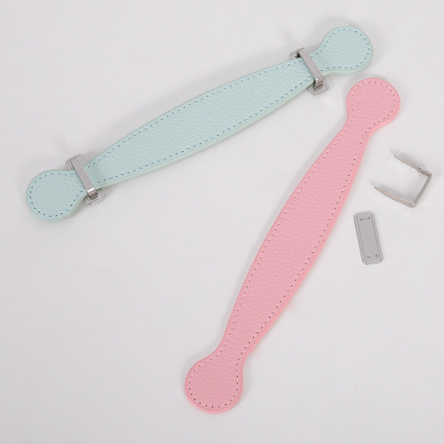 PU double-sided gift box leather stitched white thread bag strap Portable wine box bag strap handle handle packaging box handle