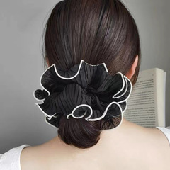 Chic hair tie for women, fairy-like bun with pleated intestine hair clip, stylish versatile hair tie