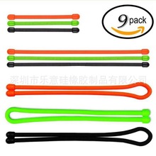 厂家直销现货多功能硅胶扎绳 耐磨耐用直径5.0mm便携收纳捆绑扎带