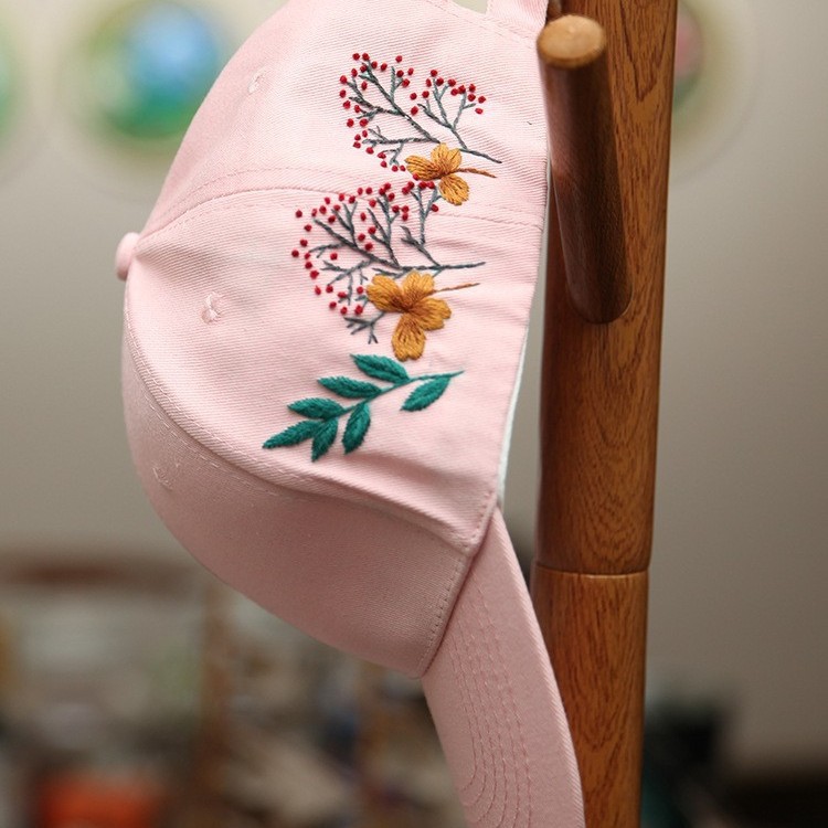 Hecho a mano sombrero hombres y mujeres bordado DIY producción material paquete Lu bordado regalo creativo para novio sol sombrero