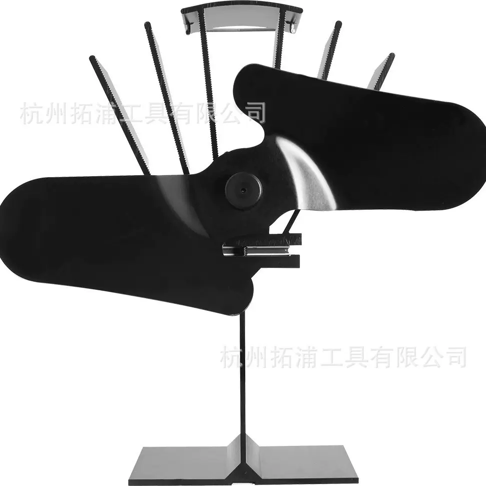 两叶木壁炉风扇热动力静音大风量热风扇热电式取暖热电式取暖器