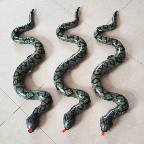Inflatable python wholesale, simulated animal toys, Halloween trick props, inflatable python, golden python