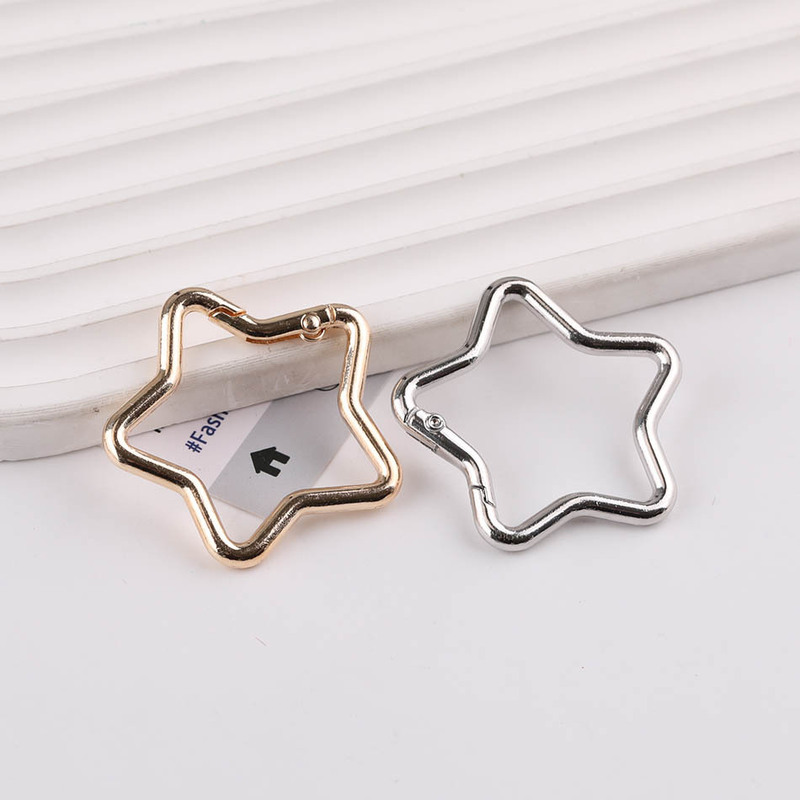 Casual Zinc Alloy Five-Pointed Star Spring Buckle DIY Handmade Luggage Connection Buckle Jewelry Material Small Accessories