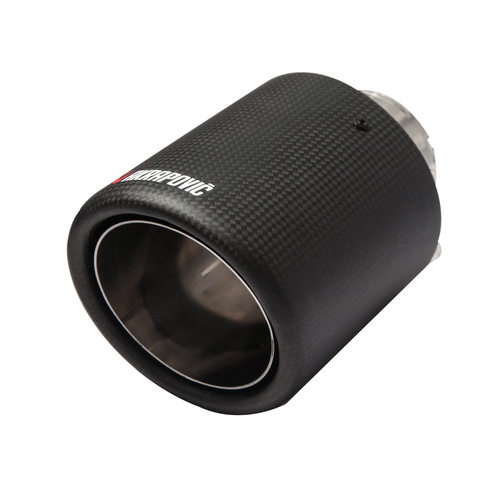 Cross-border quality 89/101mm carbon fiber tail throat Scorpio AK car modification stainless steel exhaust pipe silencer