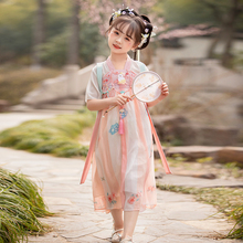 汉服女童连衣裙2024新款夏装儿童女孩夏季超仙中国风改良古装裙子