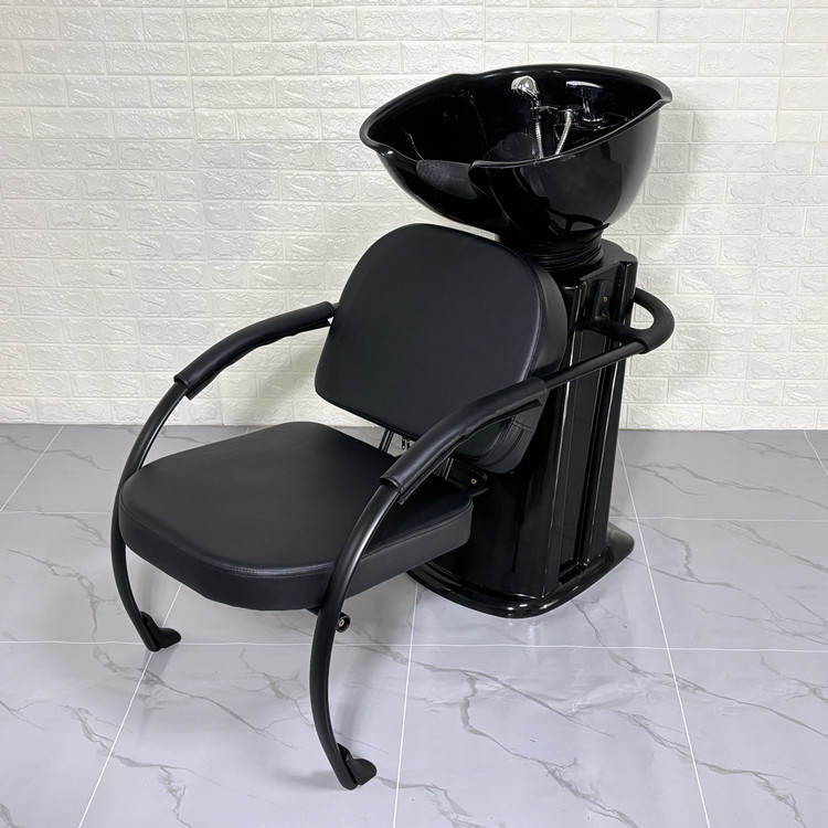 Silla de champú de moda, peluquería, peluquería, cama de champú especial, fabricante de sillas de peluquería semi-reclinadas, cama de descarga de asiento al por mayor