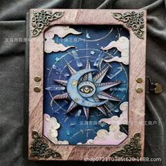 跨境新品Witch Hidden Key Diary女巫隐藏钥匙日记本氛围书籍