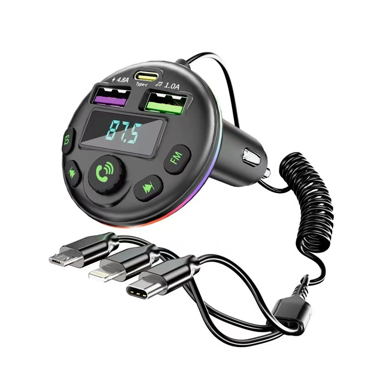 Новое автомобильное зарядное устройство с быстрой зарядкой Q21, MP3-плеер, зарядка от одного до трех автомобильных прикуривателей, трансграничный