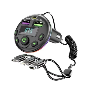 New Q21 Fast Charging Car Bluetooth Charger MP3 Player One to Three Charging Car Cigarette Lighter Cross-border