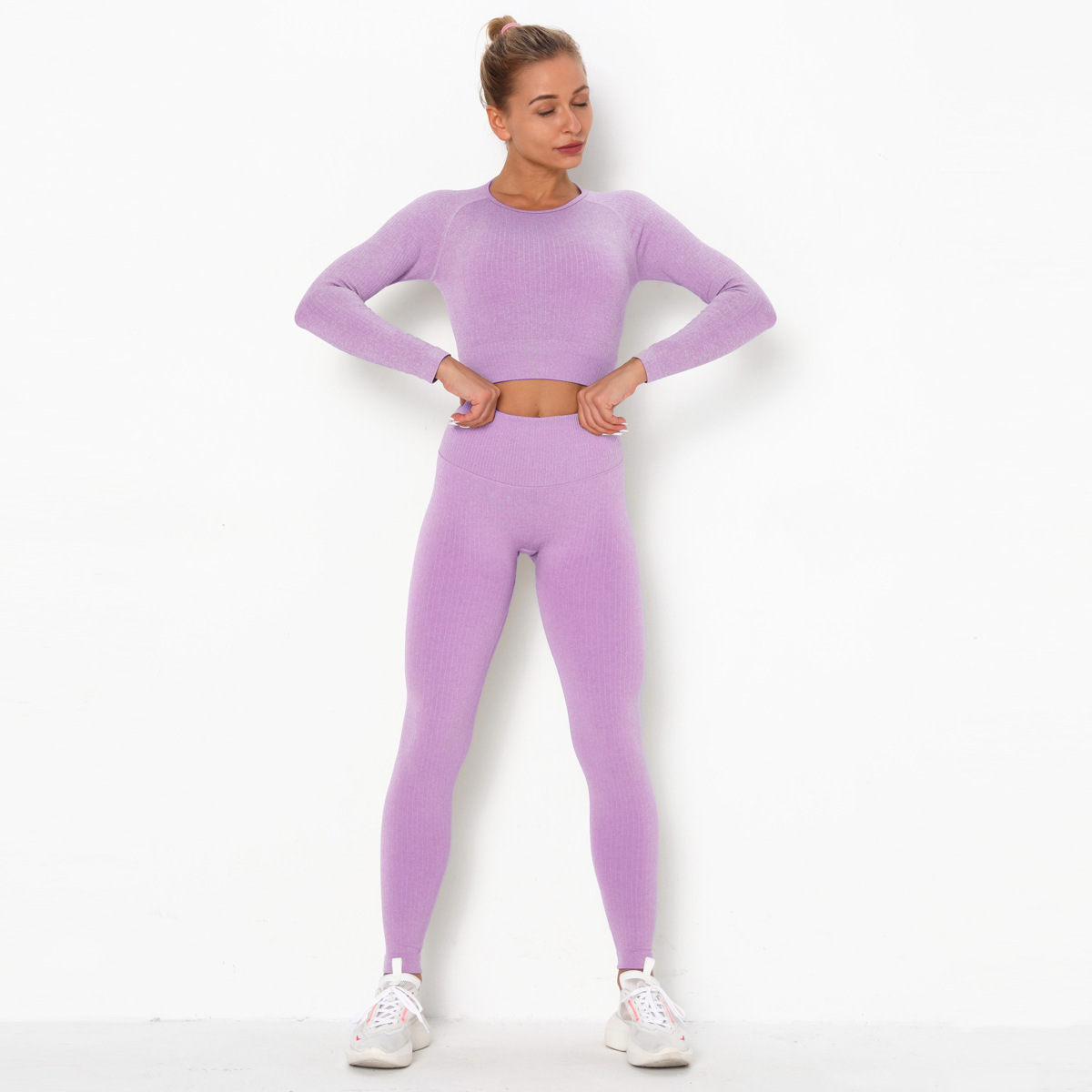 long-sleeved breathable yoga set NSOUX48136