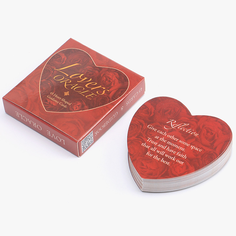 Lovers Couple Oracle Tarot Heart-shaped Cards_voghion.com
