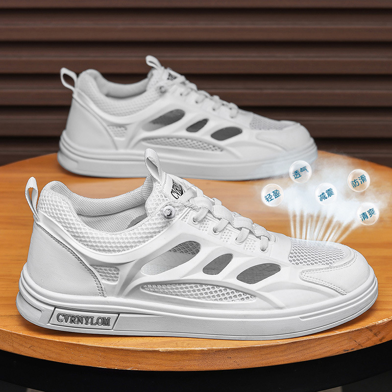 Zapatos de skate de hombre versátiles 2026 verano nuevo estilo de malla al aire libre hueco sandalias transpirables moda ligera zapatos casuales moda