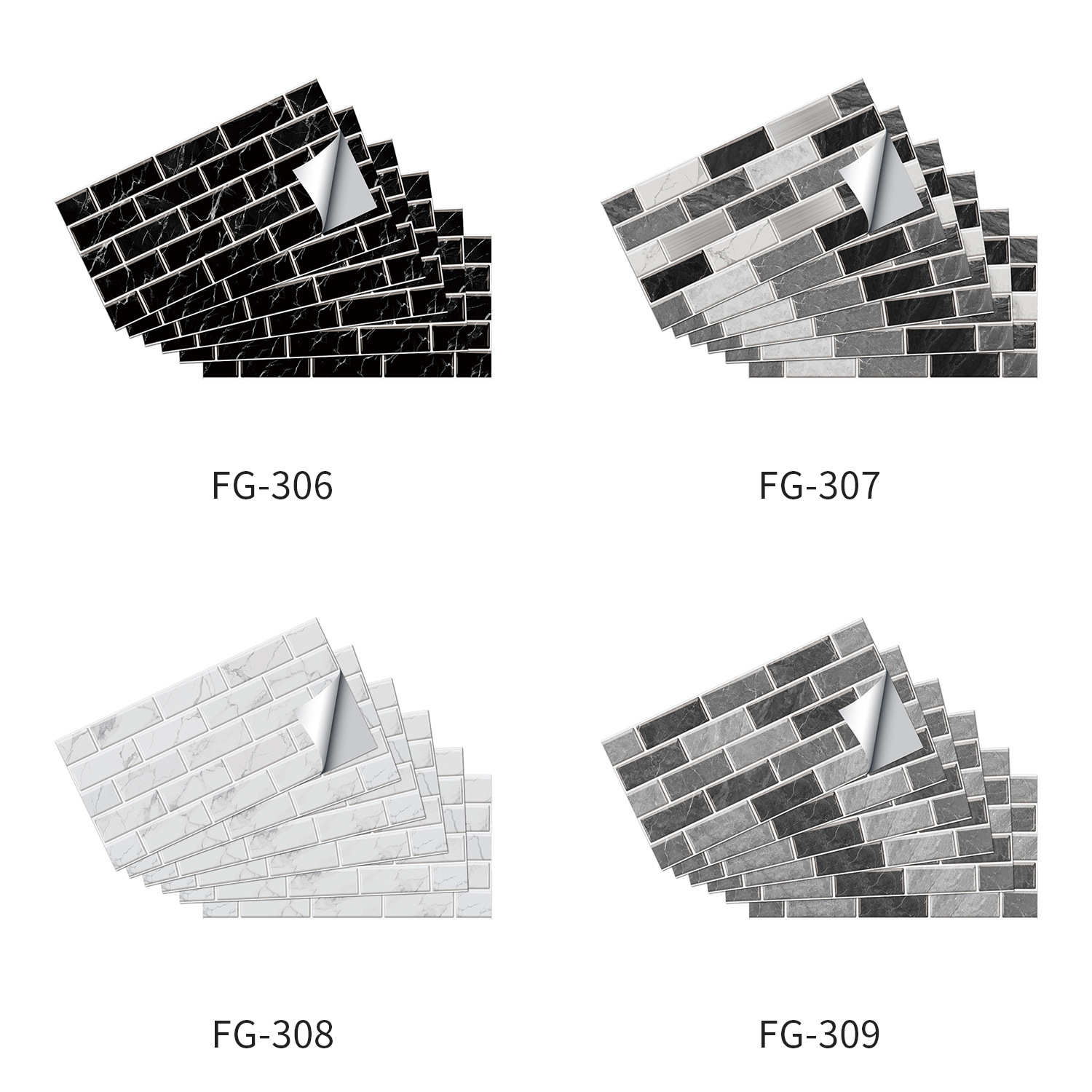 Pellicola autoadesiva in PVC per piastrelle, impermeabile, per cucina, bagno, soggiorno, carta da parati_voghion.com