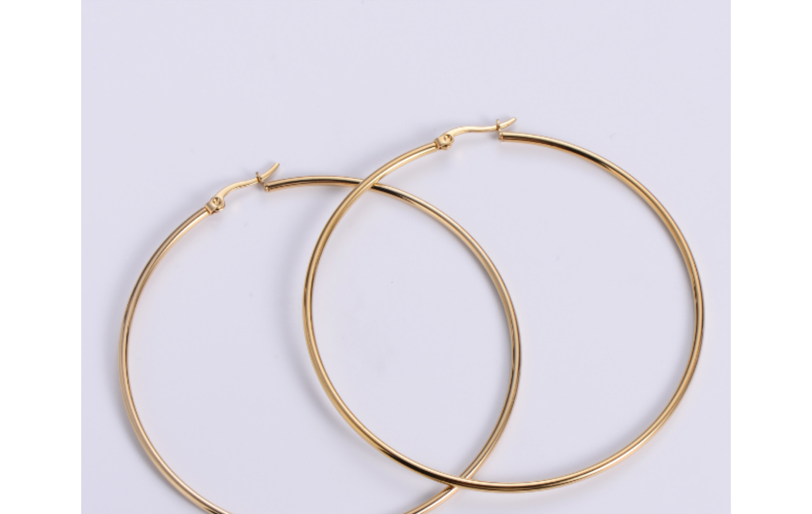 Circle Pattern 1 Pair Simple Style Circle Plating 304 Stainless Steel No Inlaid 18K Gold Plated Stainless Steel Earrings