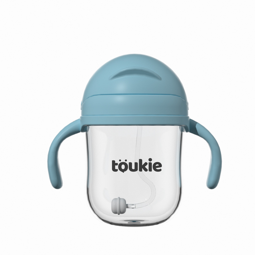 Taza de aprendizaje de bebés traviesos infantes a prueba de fugas a prueba de asfixia para bebés con mango bola de gravedad de paja para niños taza de hervidor de agua