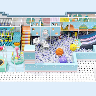 Indoor Children's Playground Educational Handmade Building Block Table Playground Equipment Shopping Mall Entertainment