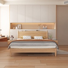 实木床出租房用木床单人床成人床架简约现代1.2米1.5米.8米双人床