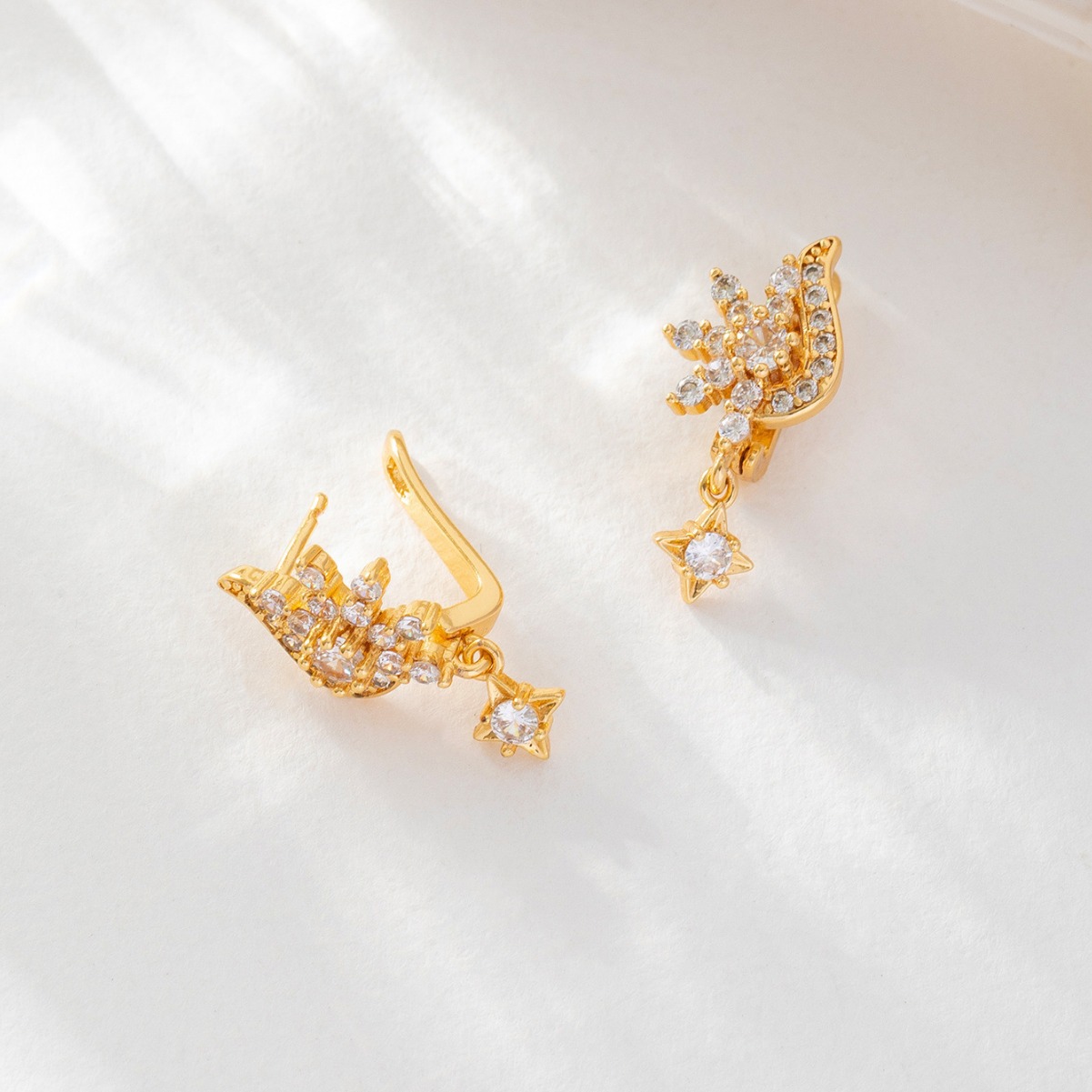 Amazon transfronteriza explosión de moda personalidad creativa zircon cobre micro pendientes de moda lujoso temperamento pendientes