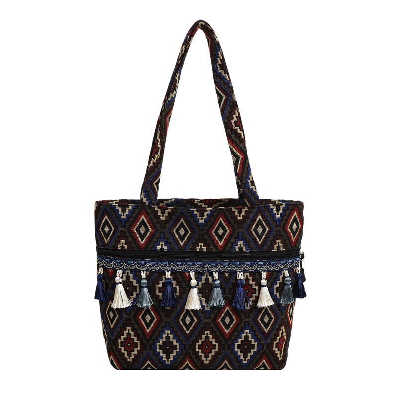 Bolsos de estilo nacional, bolsos de nicho, bolsos de hombro de estilo vacacional, bolsos de mujer, bolsos de primavera de 2025.