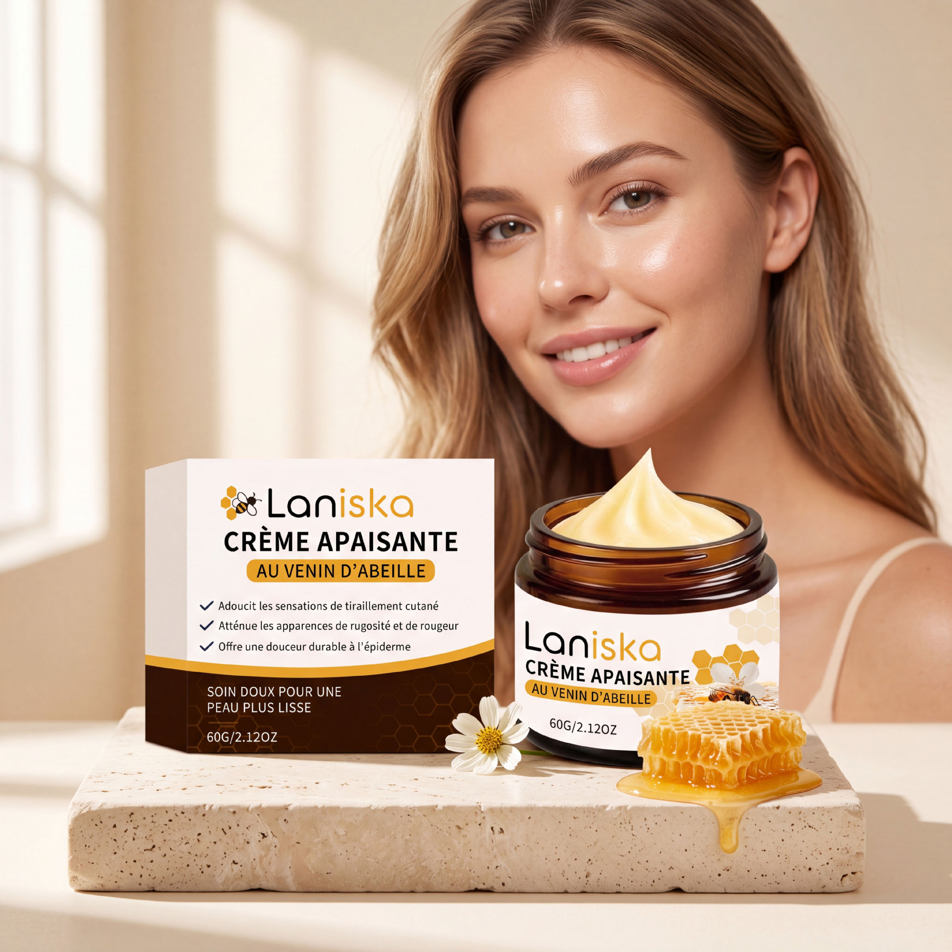 Laniska Skin Care Cream Softens Skin, Moisturizes, Refreshes, and Is Non-Sticky, Daily Dry Skin Care Cream