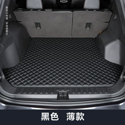 Trunk Mat, 19-25 Audi Q3 trunk - black-flat-edge-thin-model-audi-q3-19-25-models-upper-layer