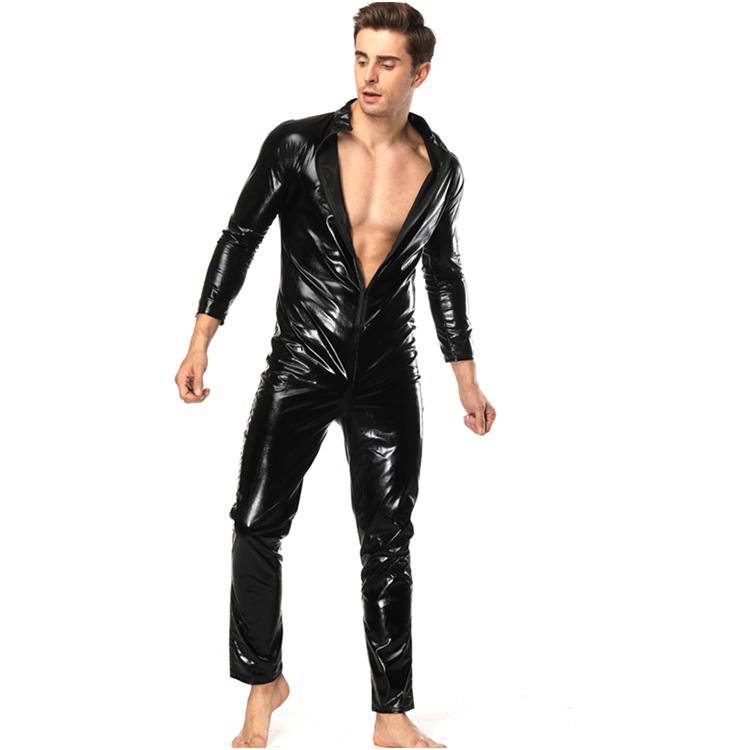 Men's underwear made of patent leather, suit for clubs and parties, European style, tight, halloween 5