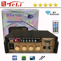 国境を越えた新型bluetoothラジオカードマイク入力12v/220vミニ型デスクトップ機能
