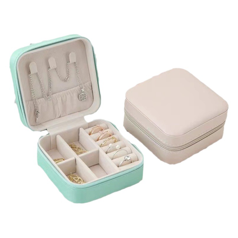 Mini caja de joyería pendientes anillo caja de almacenamiento portátil de viaje caja de joyería colgante collar bolsa suministro directo de fábrica