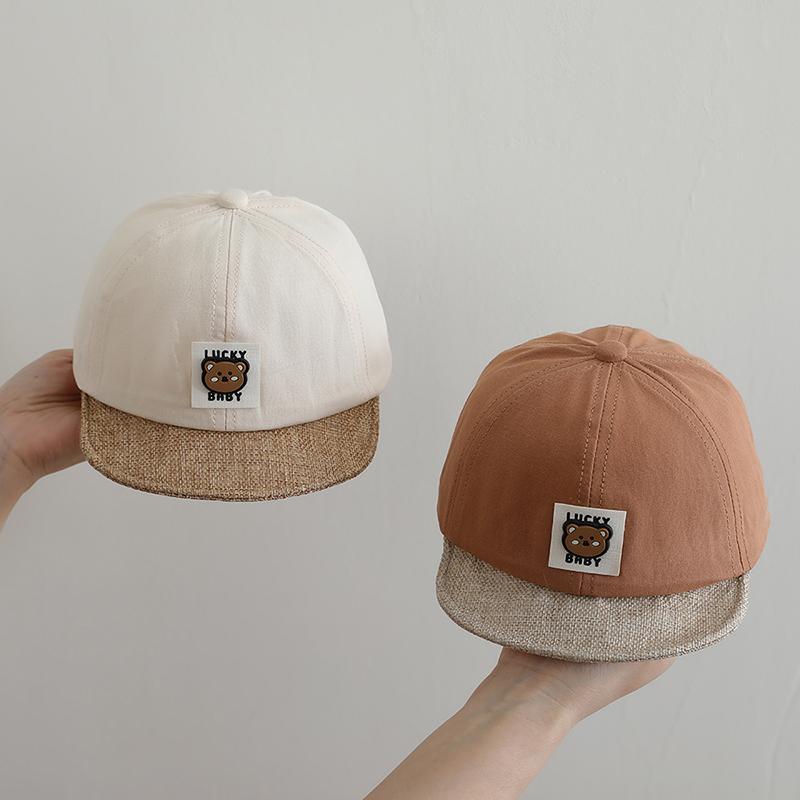 12-30 Sombreros para bebés de primavera y otoño delgados sombreros de pato para bebés sombreros de béisbol para niños sombreros de protección solar coreanos
