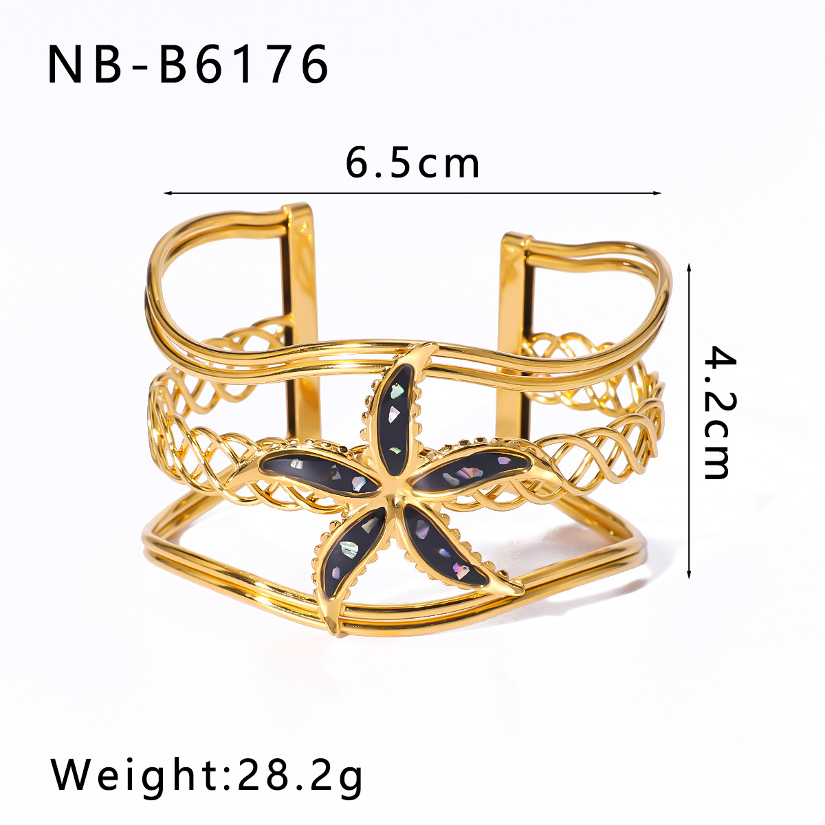 Eye, Flower, Butterfly Pattern Casual Elegant Lady Flower Butterfly 304 Stainless Steel Bangle In Bulk