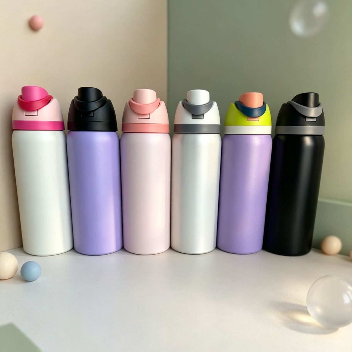 32oz good-looking fruit cup 304 stainless steel double drink vacuum cup large capacity portable sports bottle vacuum protection