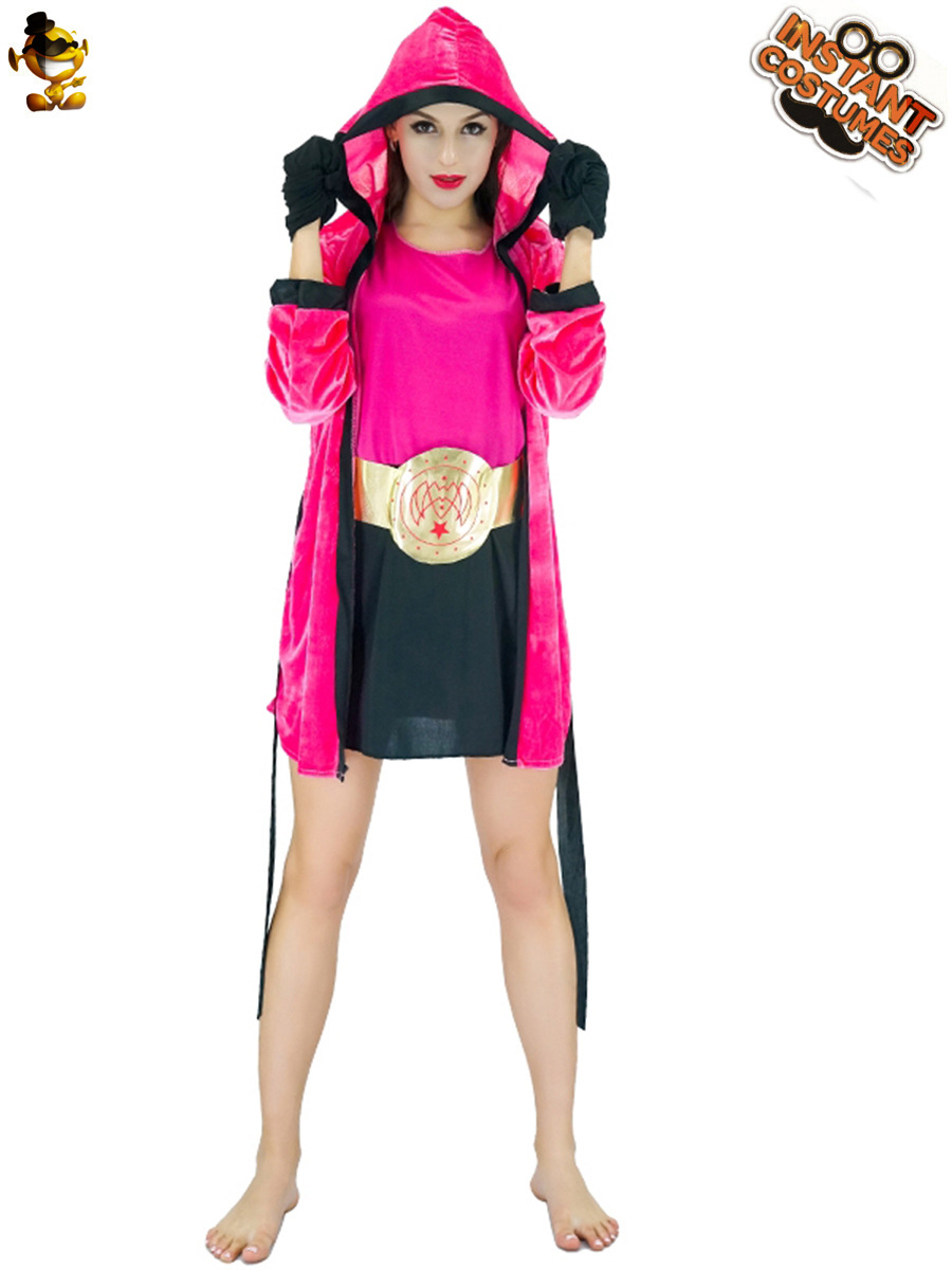 Gran boxeador femenino etapa traje de rendimiento traje de fiesta traje de cosplay juego de rol Mascarada lote de distribución