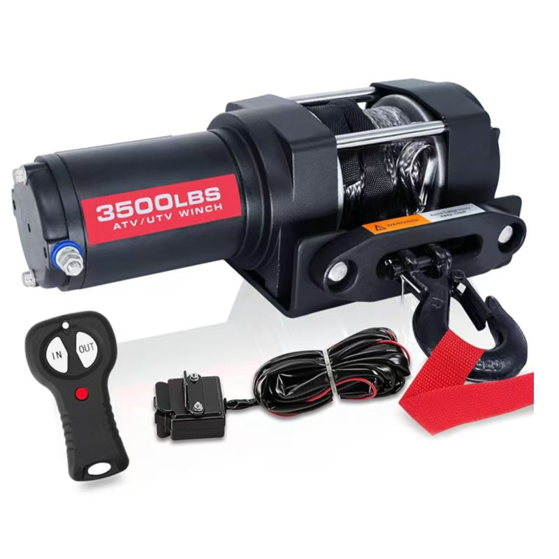 3500磅电动绞盘  机械弹簧制动脱困牵引车用小吊机绞盘