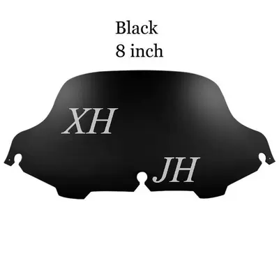 Motorcycle retro accessories 8 inch windshield modified windshield cover for Harley single light glide series (Dəbilqə (Kaska) aksesuarları) - black