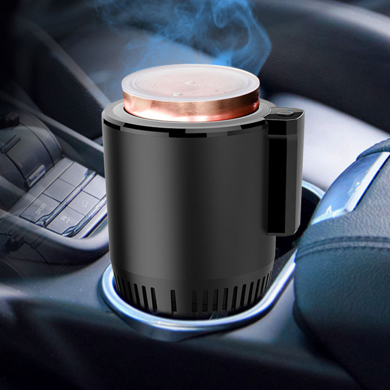 Cross-border car smart hot and cold cup car beverage cola fast cooling heating cup portable small car refrigerator