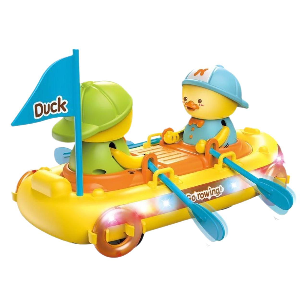 ディザトーン同型電動万向小萌鴨カヌー玩具音楽照明アヒルボート赤ちゃん知育