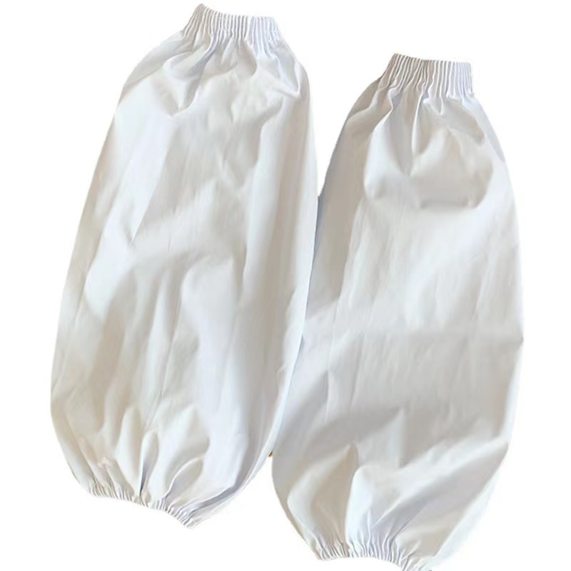 Adulto impermeable a prueba de aceite de cuero blanco oversleeve trabajo de los hombres alargado cocina hogar anti-fouling oversleeve mujeres resistente a las manchas oversleeve