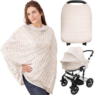 Factory Cross-Border Breastfeeding Nursing Towel Safety Seat Sunshade Windproof Cover Baby Stroller Basket Cover Breast Towel
