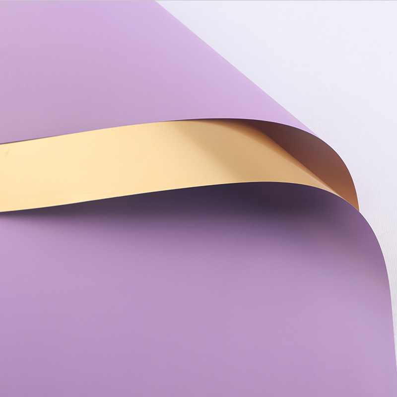 Papel de oro de doble cara de Corea impermeable flor material de papel de embalaje ramo floral coreano papel de oro de lujo de color oro