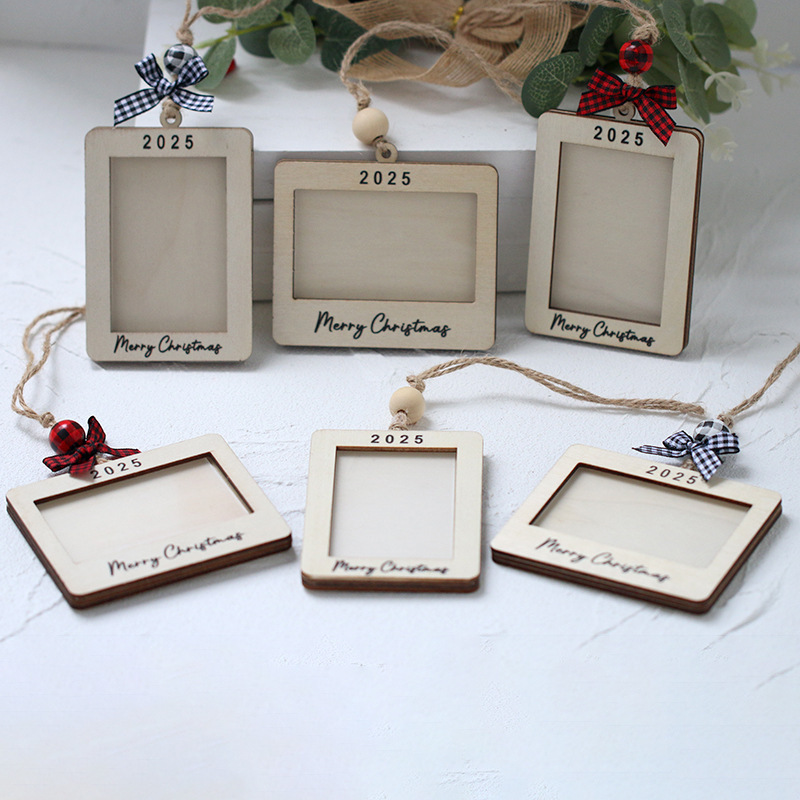 Christmas Wooden Frame Wooden Solid Wood Photo Frame Pendant Christmas Tree Decoration Laser Wooden Crafts Wood Carving Pendant Christmas Wooden Frame Wooden Solid Wood Photo Frame Pendant Christmas Tree Decoration Laser Wooden Crafts Wood Carving Pendant