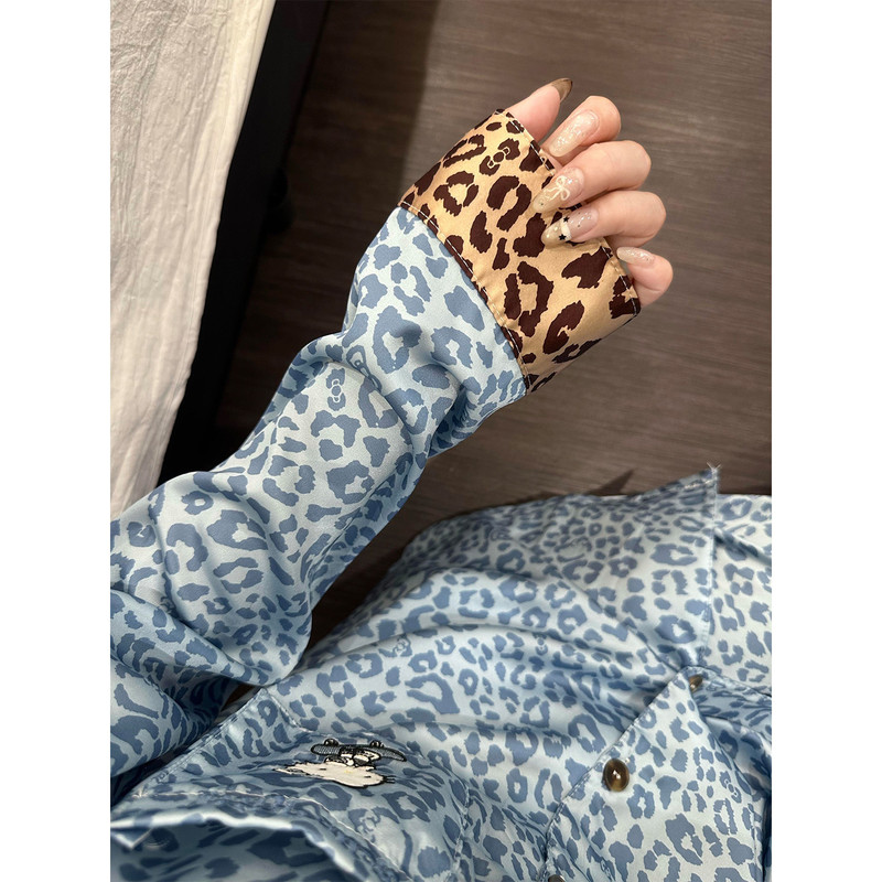 可爱HelloKitty豹纹短袖睡衣女春秋新款大码长袖长裤家居服两件套|undefined